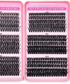 1 combinaison de cils, cils, contient un outil d'utilisation et des explications, pour le bricolage à la maison, adapté aux débutants