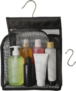 Sac de toilette de Portable gain de place avec crochet | Panier de rangement de pour salle de bain Pour brosse à dents, maquillage, vêtements, gym, plein air, plage, piscine, tente