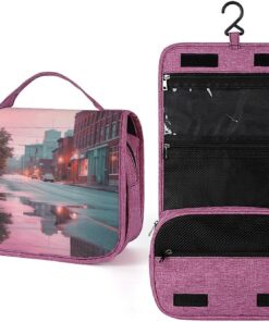 Trousse de toilette romantique pour homme et femme, trousse de maquillage portable à crochet de suspension, trousse de maquillage pour accessoires, shampooing, conteneur pleine grandeur