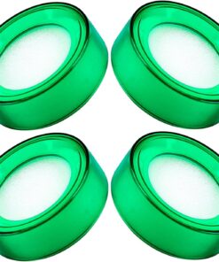 Healeved Set de Éponges Rondes Outil pour Compter en Papier Lot de 4 en Plastique Vert pour Humidifier Doigts au Bureau Banque