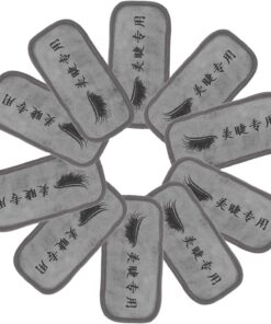 Serviette Frontale pour Extensions de Cils 10 Pièces, Fibre et Coton | Coussinet Réutilisable, Antidérapant et Ajusté, Usage Maquillage et Procédures Professionnelles