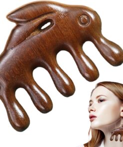 Peigne Massant Pour Cuir Chevelu Brosse Cheveux Large En Bois | Stimulateur de Cuir Chevelu pour Soin Capillaire Pour Détente Visage Cou Mains Épaules Hommes Femmes