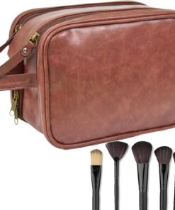 Trousse de Rangement pour nécessaire de Rasage Organisateur de Toilette | Étuis de Pochette Ensemble Accessoires De Cosmétiques Réutilisables, Trousse De Bain, Sac De Rangement Bain