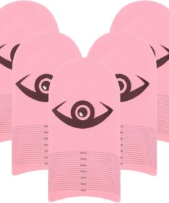 HEMOTON Règle à Cils en Plastique 5pcs pour Techniciennes, Mesure Précise Longueur et Angle de Curling, Outil Indispensable pour Extensions de Cils