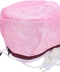Angoily Casque Chauffant pour Soins Capillaires avec Chauffage Électrique Réglable 3 Niveaux, Bonnet en Plastique et Tissu pour Femmes et Filles, Chauffe Uniforme et Couleur Aléatoire