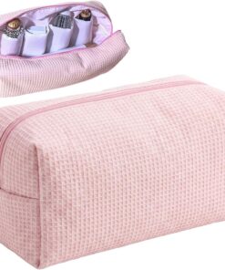 Sacs à cosmétiques, Sac de Voyage pour Outils de Cheveux, Grand Organisateur Maquillage Voyage résistant à la Chaleur avec Compartiments pour Fer friser et Outils Coiffure, Trousse Toil
