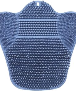 Shower Foot Scrubber, Silicone Back Scrubber Mat, Non Slip Suction Cup Pad, Dead Skin Heel Cleaner, Body Massage Tool, gentle exfoliation for bath tub apartment and home cleaning, 12.6x12.2x1.3 inches