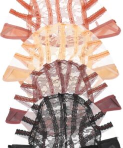 Housoutil Bonnet de Postiche en Dentelle, 4 Pièces, Élastique et Respirant, Taille Réglable, Confortable pour Soins Capillaires et Usage Quotidien