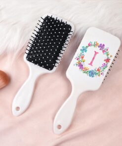 Peigne à cheveux rétro avec dents larges, conçu pour les hommes et les femmes, adapté pour coiffer les cheveux raides et bouclés, peigne de soins capillaires avec de riches motifs floraux