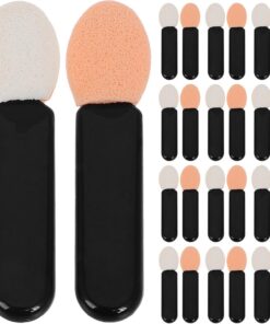 Healeved Lot de 100 mini pinceaux applicateurs pour fards à paupières – Outil de maquillage multifonction noir pour fards à paupières – Petit pinceau pour un mélange précis du maquillage