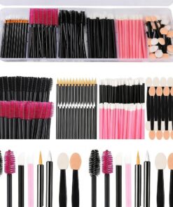 Lot de 317 applicateurs de maquillage jetables, essentiels pour maquilleur, applicateurs | Kit de maquillage, palette à lèvres, baguettes de mascara, mélangeur de palette, pinceaux à lèvres jetables