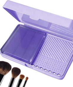 Tapis de nettoyage pour pinceaux de maquillage, outils de lavage parfumés portables | Tapis de nettoyage pour pinceaux cosmétiques – Pour femmes, débutants, maison, coiffeuse, salon, studio