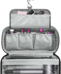 Organisateur de sèche-cheveux | Sac porte-fer à friser - Grand sac pour outils de coiffure avec crochet en acier inoxydable - Pour femmes et filles