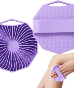 Body Bath Scrubber, Exfoliator Scrub Brush, 3.94 Inches Silicone Loofah Massager, Cleaning Scrub Set, 2 Pieces For Bathroom Accessories Men Women Cleansing Supplies