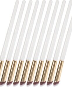 Artibetter Set de 10 Pinceaux à Maquillage pour Femme en Bois et Fibre, Pinceau Cosmétique Contour Biseauté Confortable pour Appliquer L'ombre à Paupières