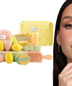 Kit D'outils Cosmétiques Blender De Teint Et Trousse De | Ensemble D'accessoires Cosmétiques Facile Pour Débutants Avec Étui De Organisateur Pour Fille Maman Épouse