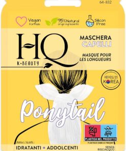HQ – Masque Hydratant Cheveux Ponytail – Soin Beaute Femme Longueurs, Pointes – Texture Souple Et Facile À Appliquer – Fabriqué en Corée – Formule Végane - Routine Bien Etre, Masque Cheveux