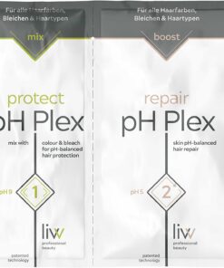 pH Plex 1 & 2 – Kit de soins capillaires de protection et de réparation | Protège les cheveux pendant la coloration/décoloration | Répare les cheveux abîmés | Convient à tous les types de cheveux pour