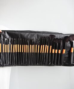 Lot de 32 pinceaux de maquillage professionnels avec étui, fond de teint, pinceaux cosmétiques à poils synthétiques doux pour débutants, voyage