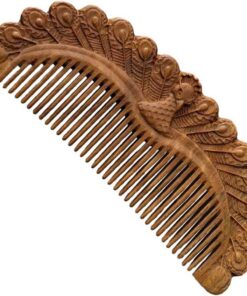 Peigne en Bois De Santal Naturel, Portable, Double Face, Sculpture De, Antistatique, Massage De Tête, Outil De Soins Capillaires pour Femmes Filles