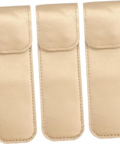 VICASKY Étui de Protection pour Pince à Épiler à Cils en Similicuir PU, Manchon pour Outils en Acier Inoxydable, 3 Pièces, Pratique Quotidiennement