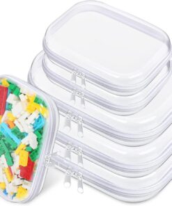 Lot de 6 trousses de toilette de voyage étanches à double fermeture éclair - 25 x 20 cm - 20 x 12 cm - Pour jouets, outils de maquillage, cosmétiques, crayons, jeux de société, blocs de construction