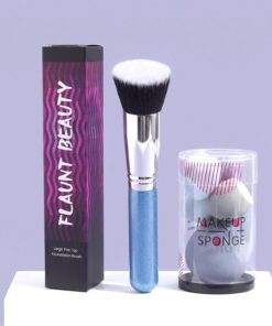 Lot de 6 pinceaux de maquillage pour fond de teint, fond de teint, fond de teint et fond de teint multi-tailles - Pinceaux synthétiques doux pour le visage - Éponges mélangeant en forme de goutte