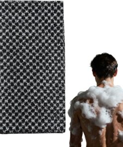 Scrub Towel Long, Double-Sided Bath Rug, Japanese Body Scrubber Wash Cloth for Cleaning Massaging Scrubbing All Skin, Men Women Elderly Adults, Spa Shower Accessory, Home Bath Bathing Tool