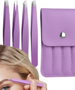 Pince à cils Outil de beauté à pointe fine en acier inoxydable | Pince à Épiler pour Sourcils Pour poils incarnés, domestique et en salon