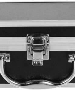 Valise de Maquillage Professionnelle en Alliage D’aluminium Noir Portable | Grand Espace Intérieur, Format Transportable, Boîte de Rangement Polyvalente pour Outils et Accessoires