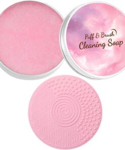 Brosse de maquillage Savon éponge Savon de lavage avec tampon | Nettoyant pour pinceaux de maquillage pour la maison, les voyages, le salon de coiffure, la routine quotidienne