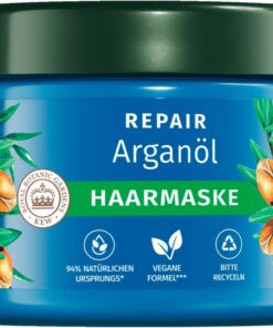 Herbal Essences Repair Masque capillaire à l'huile d'argan 300 ml Des cheveux abîmés aux cheveux plus souples et brillants, soin intensif, avec ingrédients d'origine naturelle, végétalien