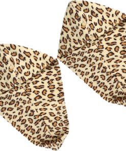 STOBAZA Lot de 2 Bonnets de Réutilisables en Microfibre Ultra-absorbante, Motif Léopard, Serviettes Épaisses pour Séchage Rapide des Cheveux, Accessoires de Soin Capillaire Beige