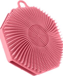 Bath Silicone Scrubber, Soft Bristle Silicone Body Brush, 4.92x4.33in Gentle Skin Exfoliator, Portable Scalp Massager, Premium Bathing Accessories for All Skin Types