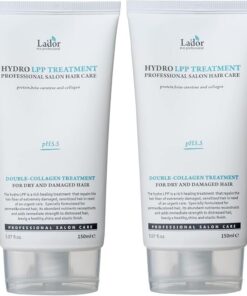 LA'DOR Hydro LPP Treatment 2x 150 ml Traitement Collagène Kératine Traitement Capillaire Sans Silicone Cheveux Très Secs Abîmés Stressés Tonique Capillaire Après-Shampooings (Lot de 2)