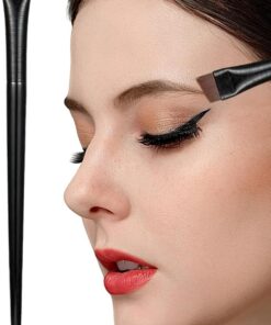 Outil de pinceau pour sourcils, aide à l'eyeliner de précision, accessoire | de avec texture ferme, angle incliné avec couche raffinée, pinceau de beauté de 0,5 pouces, Herramie