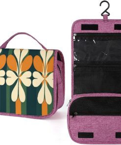 Trousse de toilette à motif répété pour homme et femme, trousse de maquillage portable à crochet de suspension, trousse de maquillage pour accessoires, shampooing, conteneur pleine grandeur