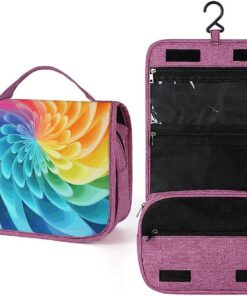 Trousse de toilette arc-en-ciel dynamique pour homme et femme, trousse de maquillage portable à crochet de suspension, trousse de maquillage pour accessoires, shampooing, conteneur pleine