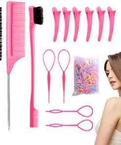 Outils de Coiffure pour Tresses 14 Pièces Léger Ergonomique Peigne Portable | Appareils de Coiffure Pour Salon, , Mariage, Soins Capillaires, Fêtes, Vacances, Événements