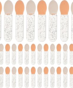STOBAZA Mini Pinceaux à Paupières en Acrylique, Applicateurs Compacts et Légers Lot de 100 pour Maquillage des Yeux Lèvres, Voyage et Usage Quotidien