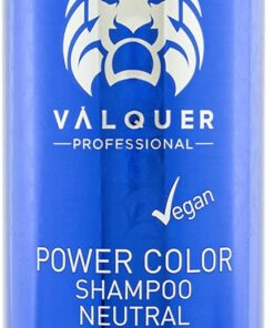 Valquer Professional Shampooing Power Color Cheveux Teints. Végétalien et sans Sulfate (Neutre) - 400 Ml