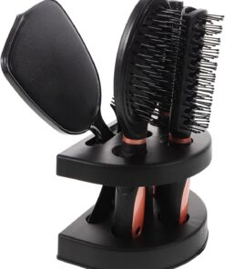 Kit de Peignes de Coiffure Antistatique 5 Pièces en Plastique Rose | Usage Salon et Maquillage Extérieur, Léger, Ensemble Miroir, Format Pratique pour Soins Capillaires