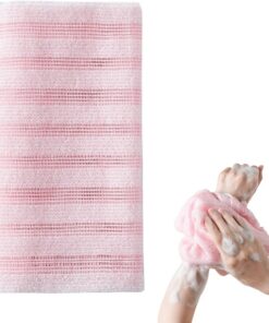 Générique Body Scrub Cloth, Japanese Exfoliate Shower Towel for Deep Cleaning Or Dead Skin Removal, Fast Drying Bath Rag, Gentle Exfoliate for Men Women, Home Spa Massage Washing Accessory