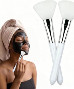 Lot de 2 pinceaux applicateurs de masque faciles à rincer, nettoyant pour le visage en silicone hygiénique, accessoire de beauté à nettoyage rapide