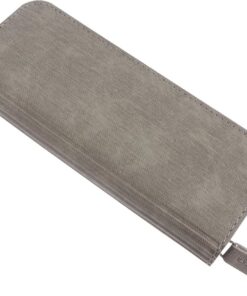 Ciieeo Boîte de Rangement Portable en Tissu pour Pinces à Cils Format Compact Gris Foncé, Protection Antichute, pour Accessoires de Maquillage et Déplacement