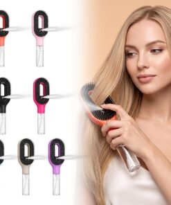 Brosse à cheveux rechargeable avec pulvérisation d'eau liquide - Peigne de massage antistatique à poils doux - Pour la maison, le salon et les soins capillaires quotidiens