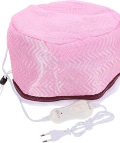 Ciieeo Chapeau Électrique Chauffant pour Soins Capillaires avec Ingrédients Thermiquement Activés, Température Réglable en 3 Niveaux, en Plastique et Tissu, pour Femmes Couleur Aléatoire