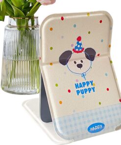 Générique Miroir Lumineux Portable Petit Miroir Beauté Pliable et Portable | Accessoire Maison et pour Femmes Sac à Dos Bureau Chambre Valise