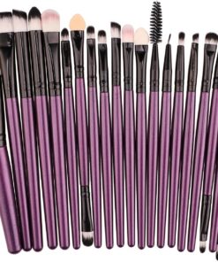 Lot de 20 pinceaux de maquillage | Pinceaux cosmétiques pour le visage et les yeux pour estomper, contouring, sourcils, lèvres, et plus encore | Outils de beauté en fibre synthétique douce