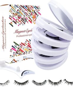 Cils Magnétiques Look Naturel 5 Paires Sans Colle Accessoires de pour les | Cils Postiches Magnétiques Pour Les Débutants Les Professionnels La Femme Et